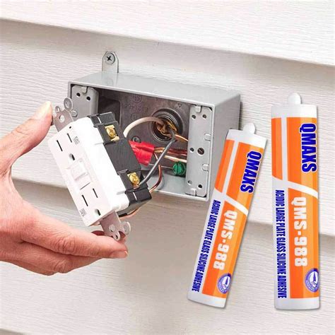 caulk outdoor junction box|sealant for box outlet.